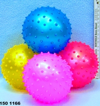 Noppenball im Netz in 6 Farben sortiert   -   910 - 14cm Ø - 50 Stück im Btl.