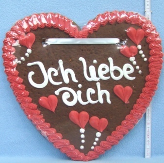 Herze 101 mit " Ich liebe Dich ", 46x43cm  -  1000 Gramm  -  5 Stück verpackt