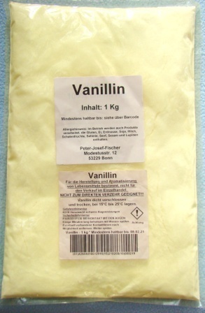 Vanillin, 100% chemisch rein    -  10290 - 1 kg Beutel