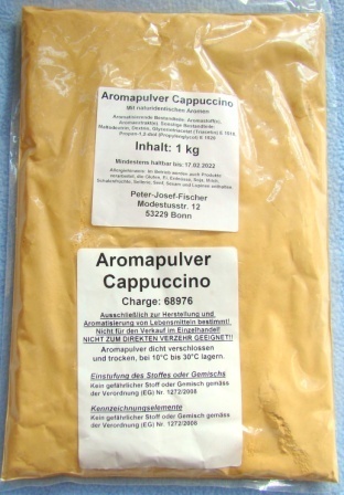 Cappuccino   Aroma Pulver       -     171498 - 1 kg im Beutel