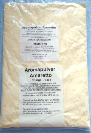 Amaretto        Aroma Pulver     -      10200 - 1 kg im Beutel