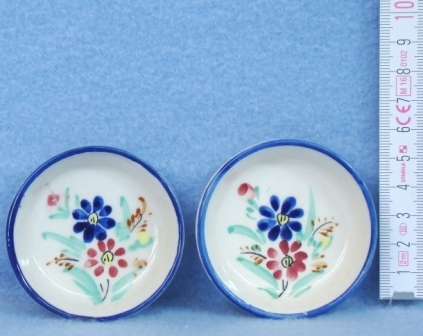 Keramik Schale mit Blumenmuster      -      3880 - 60mm - 24 Stück im Karton