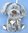 Hund mit Schlappohren, Schleife, Glasaugen, sitzt - 40966 - 30cm - 3 Stück im Beutel