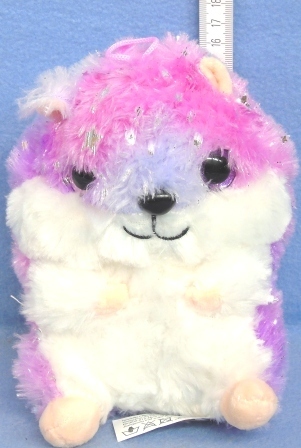 Hamster mit Sternenplüsch in 4 Farben    -   3291  18cm - 8St.