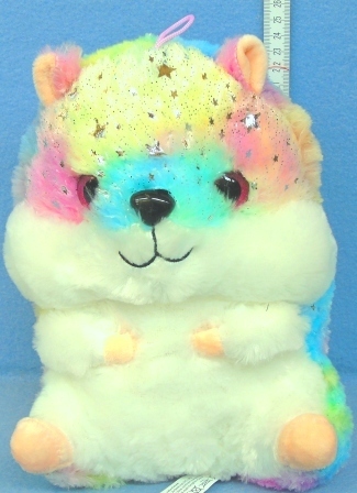 Hamster mit Sternenplüsch in 4 Farben    -   3292 - 27cm - 4 Stück im Btl.