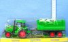 Traktor mit Anhänger + Kuh + Friktion  -  48788 - 25cm - 7 Stück im Btl.