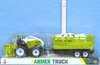 Harvester mit Anhänger auf Plattform + 2 Kühe  -  49792 - 31cm - 1 Stück