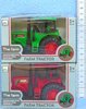 Traktor in Fensterbox mit Friktion in grün + rot   -    49878 - 7x10cm - 12 Stück im Btl.